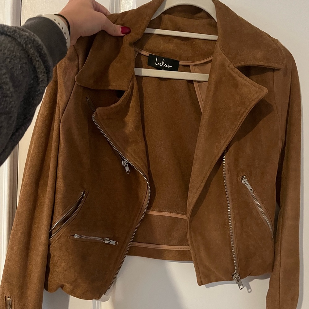 Lulu’s suede cropped jacket